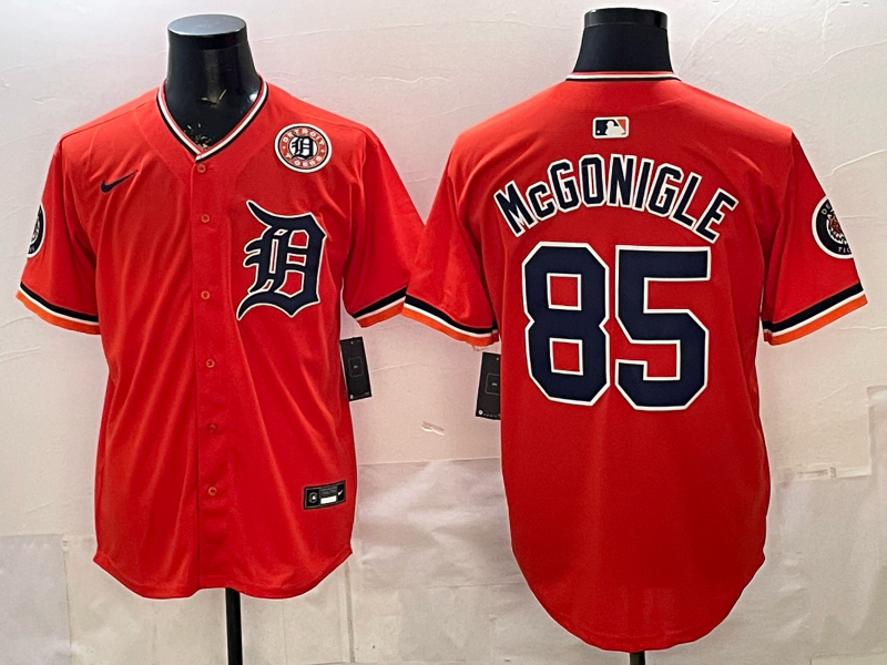 Men Detroit Tigers #85 McGonigle orange Game Nike MLB Jersey032105->->MLB Jersey